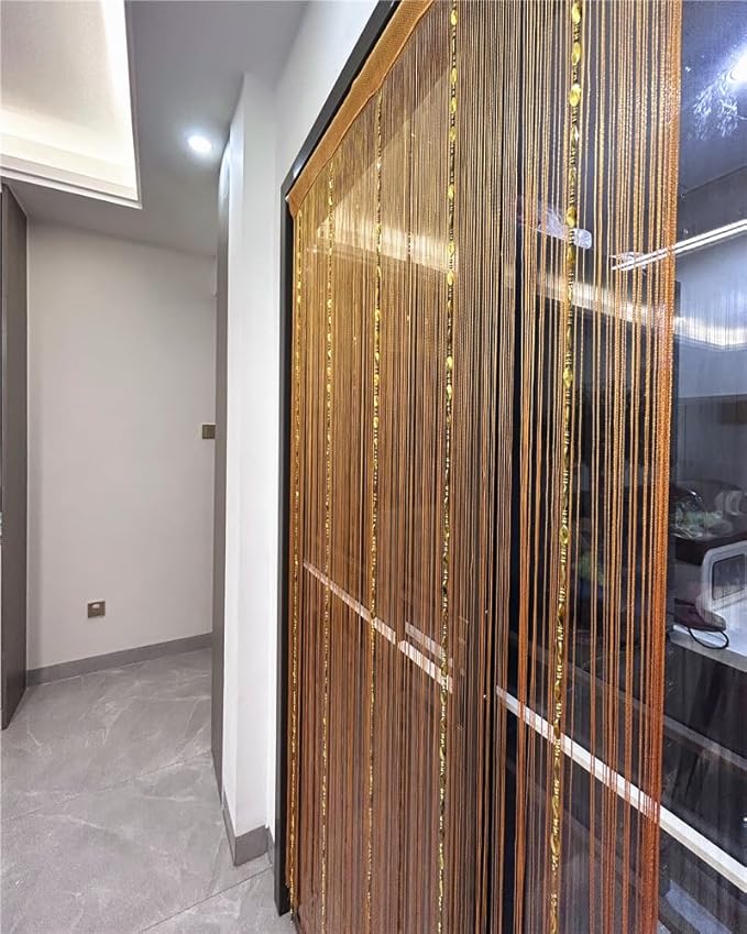 ave split 100cmX200cm Decorative Door String Curtain Beads Wall Panel Fringe - Image 5