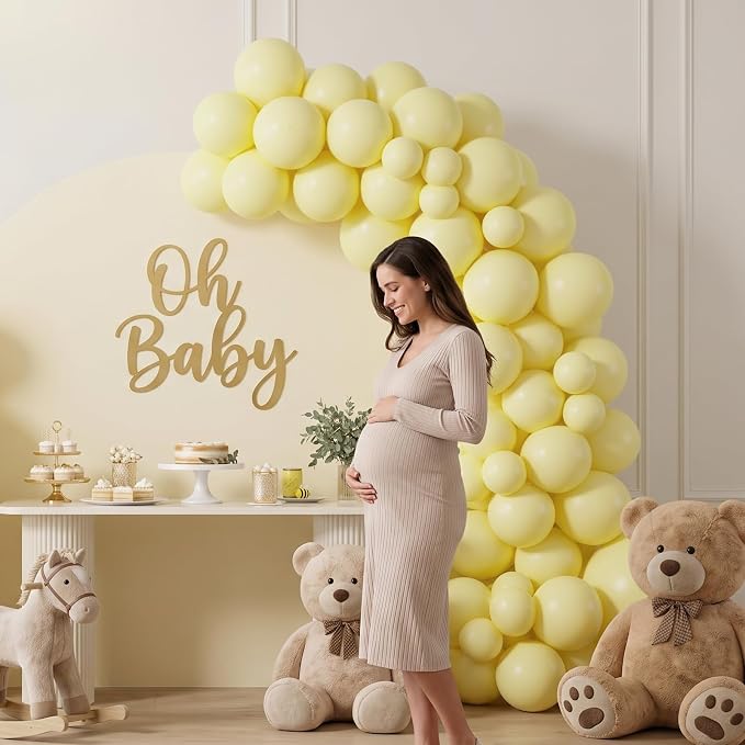 40pcs Pastel Yellow Balloons 12 Inch, Matte Light Lemon Yellow Balloons | Latex - Image 5