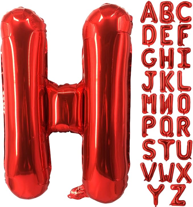 Lovoir 40 Inch Large Red Letter H Balloons Big Size Jumbo Mylar Foil Helium by Lovoir