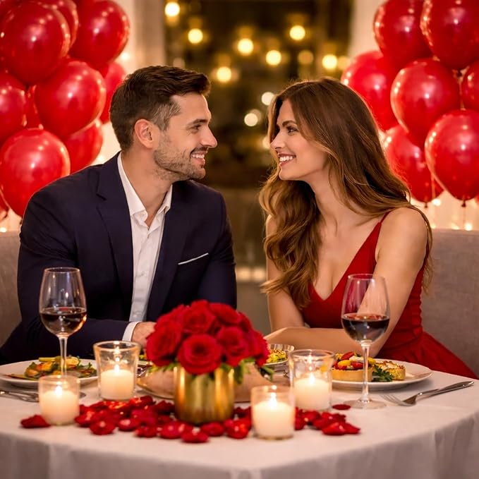 ZENO Red Balloons 50pcs 12 Inch Helium Grade Latex Balloons - Image 6