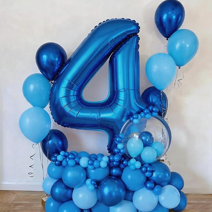 Number Balloons Navy Blue Balloons - Image 7