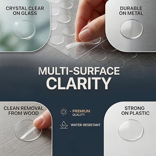 Glue Dots Double Sided 100 PCS, 0.79 Inch Clear Sticky Tack, Transparent - Image 3