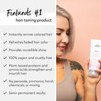 FOUR REASONS Pearl Blonde Hair Toner & Color Depositing Shampoo - Sulfate Free, Vegan, Color Treated Hair, 8.45 Fl Oz (Pearl)