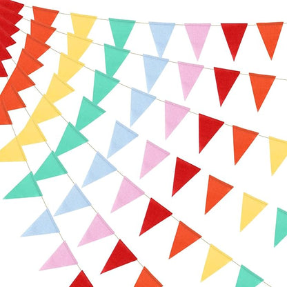 HESTYA 42 Pieces Colorful Pennant Banner Flag Multicolor Bunting Triangle by Hestya