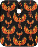 Women Fire Flame Bird Black Art Hair Salon Cutting Cape, Large Long Hairdressing Apron for Home Stylists, Haircut Tools