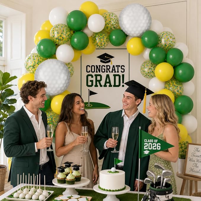 Golf Balloons, 12 Inch Green and Yellow Balloons - Image 5