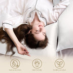 ZIMASILK 100% Pure Mulberry Silk Pillowcase for Hair and Skin Health,Soft and Smooth,Both Sides Premium Grade 6A Silk,600 Thread Count,with Hidden Zipper,1pc(Throw 18''x18'',White)