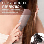 MEGAWISE Pro Ceramic Ionic Hair Straightener Brush for Home Salon | MCH Fast 20s Heating Tech with Auto-Off Safety | Anti-Scald with Universal Dual Voltage | Rotatable Power Cord