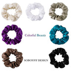 Silk Hair Scrunchie, 100% Mulberry Silk, No Damage for Frizz Prevention, Sleep Scrunchie, Hair Accessories for Women (Violet), 1 Count