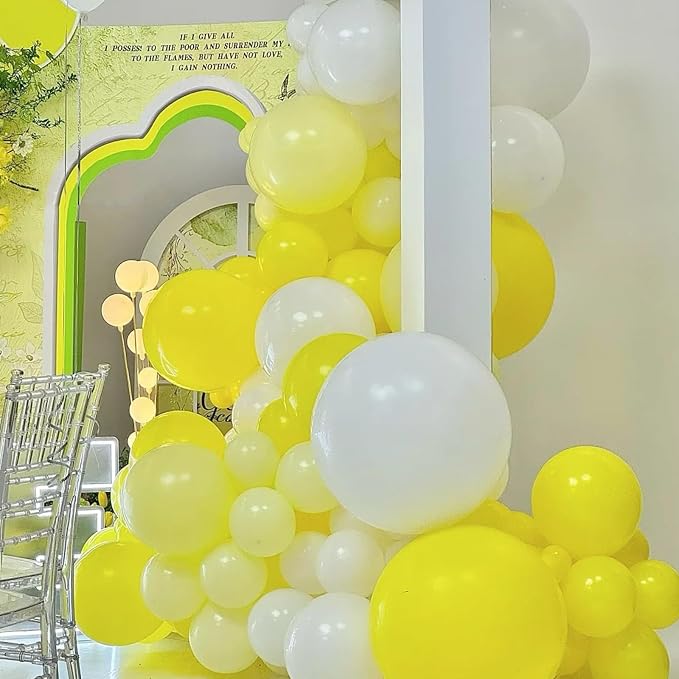 Voircoloria 105pcs Pastel Yellow Party Latex Balloons, 12inch | - Image 4