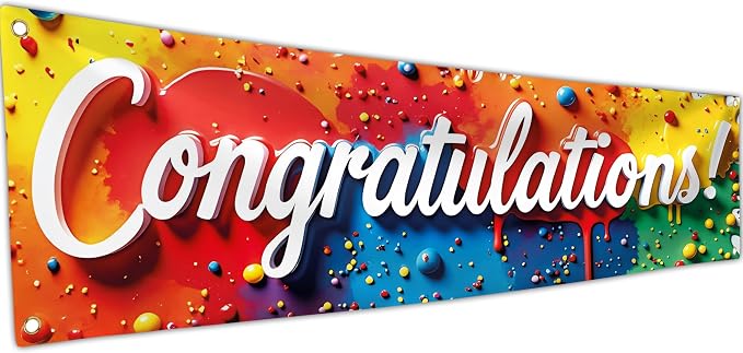 Congratulations Banner for Prom by Bravita
