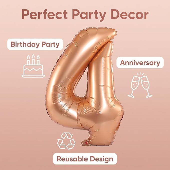 YPSelected 32 Inch Large Foil Helium Number Balloon Birthday Wedding Party 0-9 - Image 7