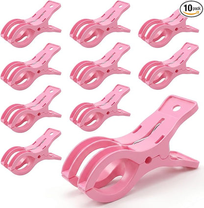 Putros 10 Pack Balloon Arch Clips 3.5 Inch Pink Spring Clamps by Putros