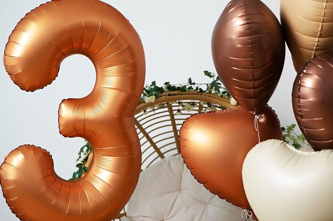 40 inch Orange Number 6 Balloon 6th Birthday Party Decorations | Giant Foil - Image 4