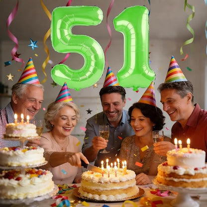 40 Inch Number 51 Balloons for 51st Birthday Party Decorations, 0-100 Fruit - Image 2