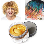Gold Hair Color Wax, Instant Hairstyle Cream 4.23 oz, Temporary Natural Hair Wax for Party, Cosplay, Halloween, Daily use, Date, Clubbing (Gold)