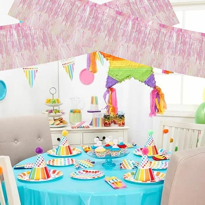 BEISHIDA Transparent Fringe Garland Banner 30ft Wall Tinsel Foil Streamers | - Image 4