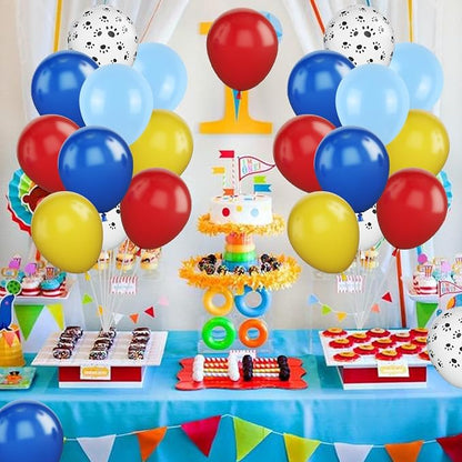 Dog Paw Balloons, 12 Inch Dog Paw Print Latex Balloons Red Yellow Blue Royal - Image 6