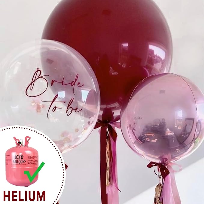 PartyWoo Burgundy Balloons 4pcs Dark Red Maroon Ruby Red Color | 36 Inch - Image 4