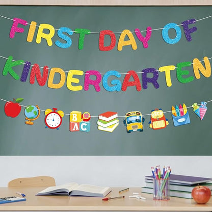 First Day of Kindergarten Banner, Back To School Decorations - Image 5