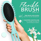 Curly Hair Brush Set,Curl Defining Brush for Curly Hair,Trident Handle Design,Detangling & Shaping & Defining Curls for Women and Girls,Wet or Dry Hair(Green)