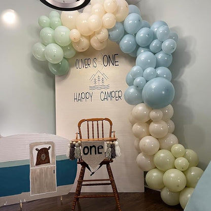 Dusty Green Blue Balloon, 60 Packs 12 Inch Sage Green Balloon - Image 6