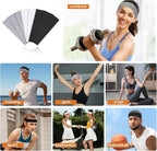 Workout Headbands for Women Non Slip - 8PCS Elastic Sport Head Bands for Women's Hair, Sweat Headband for Athletic Yoga Running Gym