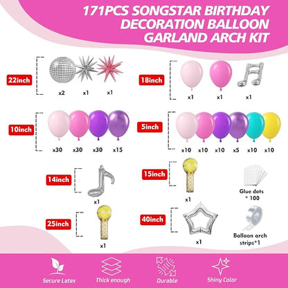 171Pcs Songster Birthday Decoration - Image 2