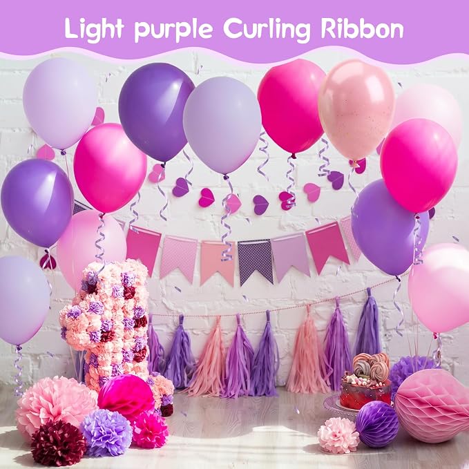 500 Yards Curling Ribbon， Light Purple Balloon String Ribbon，for Gift - Image 5