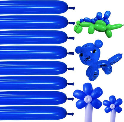 260Q Blue Twisting Balloons 100 Pack, Premium Long Latex Balloons by KUULBELAballoons