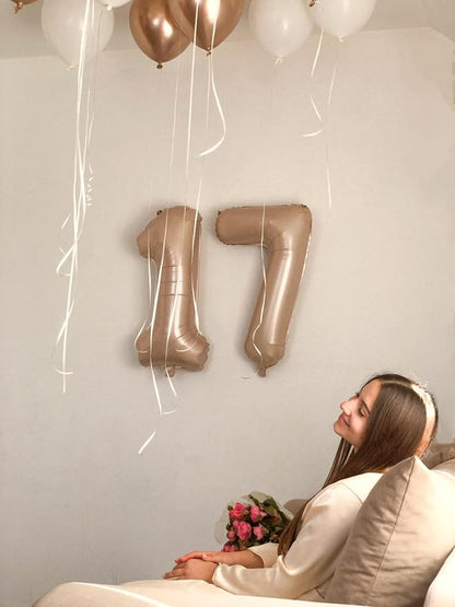 Light Brown Number 1 Balloon 40 inch, 1st Birthday Party Balloons Decoration | - Image 7