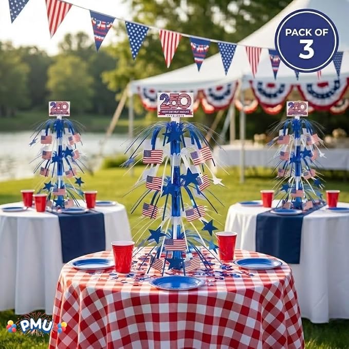 PMU 3 Pcs 21 Inch Patriotic Centerpieces - Image 2
