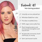 FOUR REASONS Hair Color Shampoo (8 Colors) - Sulfate Free Pink Hair Toner - Color Depositing Shampoo for Color Treated Hair, Vegan, 8.45 Fl Oz (Rose/Pink)
