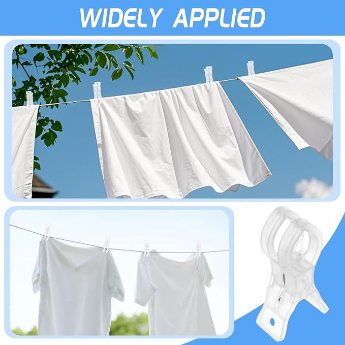 20 Pack Large Clear Balloon Arch Clips Plastic Transparent Backdrop Spring - Image 6