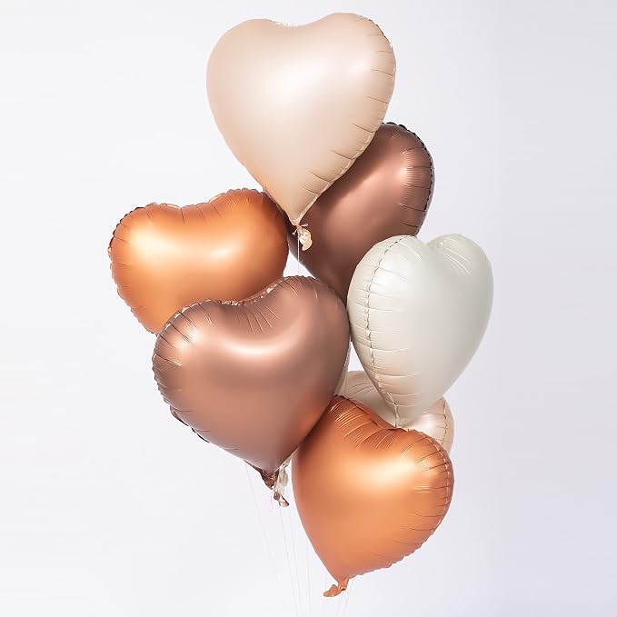 18 Inch Heart Caramel Color Balloons Foil Mylar Helium Balloons | by Exquisitehighqualitypartydecorationstomeetyoureveryneed%EF%BC%81