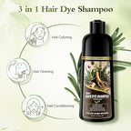 Dark Brown Hair Dye Shampoo,Gray Hair Cover up Herbal Semi-Permanent Hair Color Shampoo for Women Men