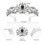 Velscrun Princess Crown, Tiaras for Girls, Black Birthday Princess Sash for Girls, Birthday Girl Crown, Birthday Accessories for Girls, Princess Birthday Decorations, Princess Birthday Party Supplies