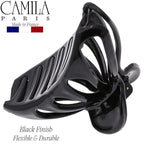 Camila Paris CP3138 French Hair Clip for Women Thick Hair for Long Curly Wavy Hair, Black, Girls Hair Claw Clips Fashion Styling Hair Accessories for Women, Strong Hold No Slip Grip, Made in France