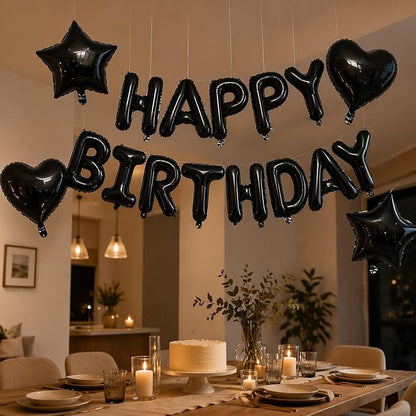 Black Birthday Decorations - Image 3