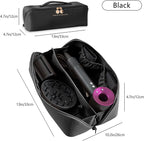 Travel Case Compatible with Dyson Airwrap Styler, Portable Supersonic Hair Dryer Travel Storage Bag, Waterproof Carrying Case Organizer for Shark Flexstyle and Attachments (Black)