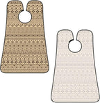 Beard Hair Catcher Bib, Waterproof Non-Stick Grooming Apron for Shaving Trimming, Perfect for Men Dad, Black Mud Beige and Brown Traditional Ethnic African Mudcloth White Abstract Boho Shave Bib