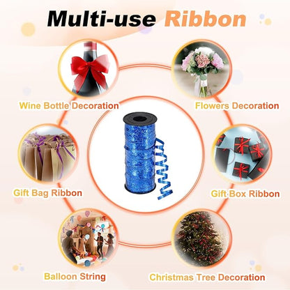 PATIKIL Glitter Curling Ribbon 100yds x 1/5" Plastic Balloon String Ribbon | - Image 6