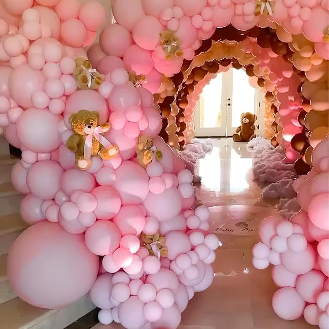 PartyWoo Baby Pink Balloons 50pcs Pastel Pale Light Pink Color | 12 Inch - Image 6