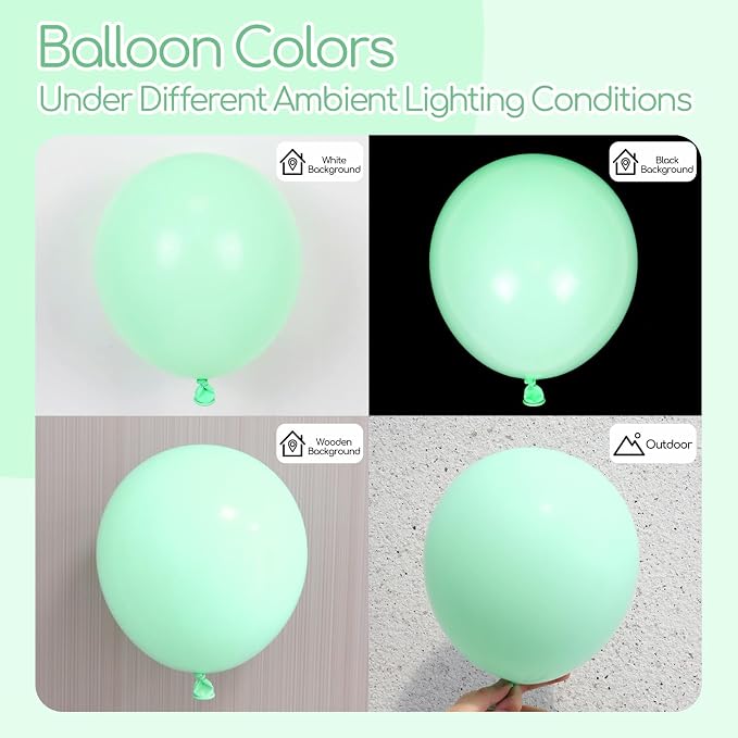 Mint Green Balloons 12inch, Mint Latex 50pcs Party Balloons | Wedding, Baby - Image 3