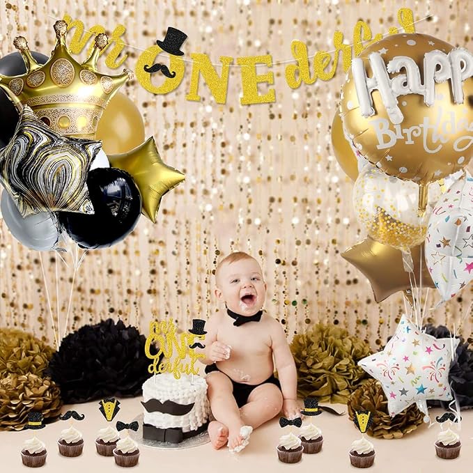 36inch Large Gold Round Foil Helium Mylar Balloons Set 8pcs - Image 5