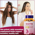 25-in-1 Biotin Supplement for Longer, Thicker & Healthier Hair, with Kertain, MSM, Zinc, Natural Herbal Extracts, Hair Growth Capsules Perfects for Women and Men, 120 Capsules