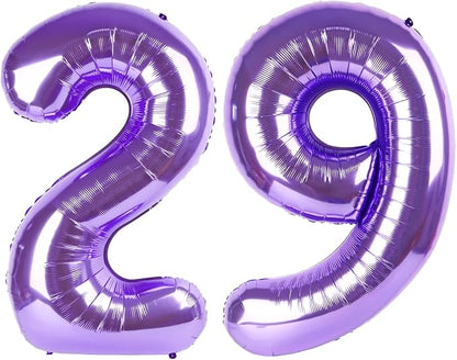 29 Balloon - Purple Birthday Number Balloons, 40 Inch Decorations Men Women | by ALPHADELTAPI