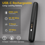 Cordless Hair Straightener Curler 2 in 1 Ceramic Flat Iron Mini Portable Fast Heating 30s 4500mAh Battery 4 Temp Adjustments LCD Display USB Rechargeable for Women Men with Pouch (Black)