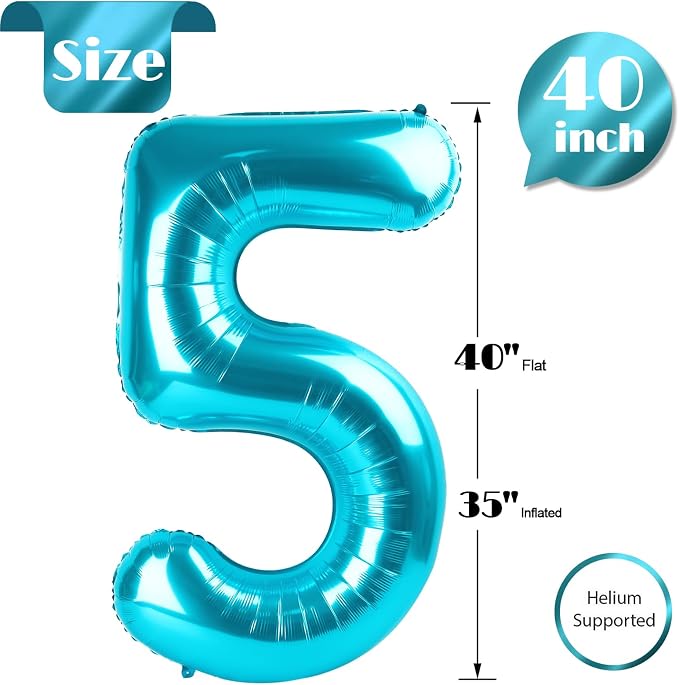 LightBlue 5 Balloon - Image 5