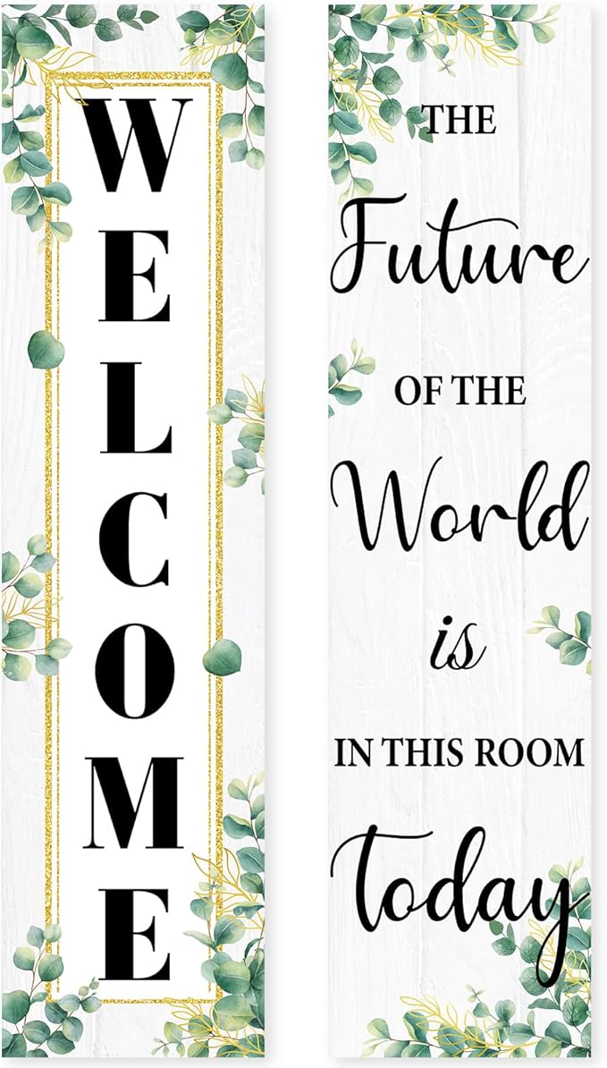 Eucalyptus Classroom Welcome Poster Decorations, Welcome Sign by Sideim
